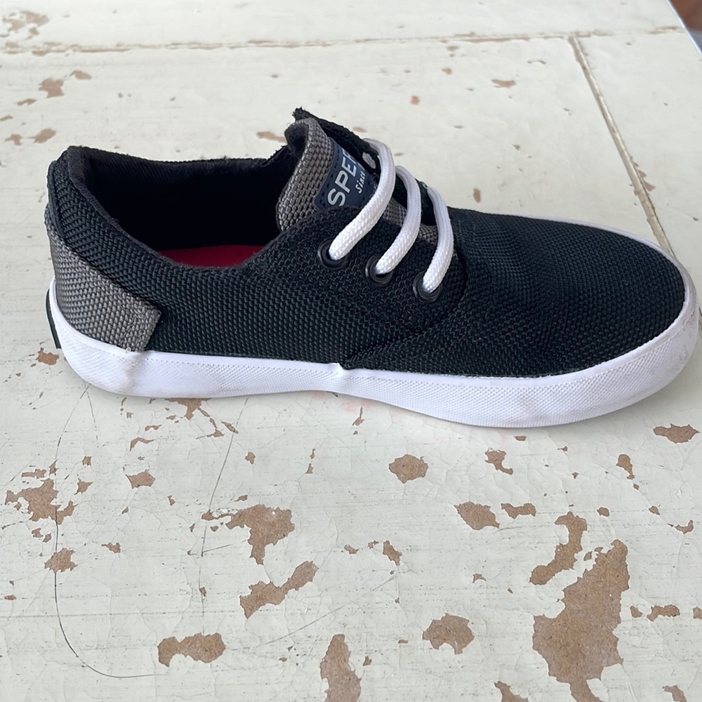 Toddler Boys Black Sperry Top-Sider Sneaker - Size 9 - Picture 2 of 11